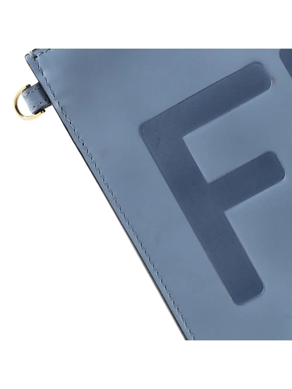 Fendi Logo Flat Wristlet Pouch Embossed #245681F12B